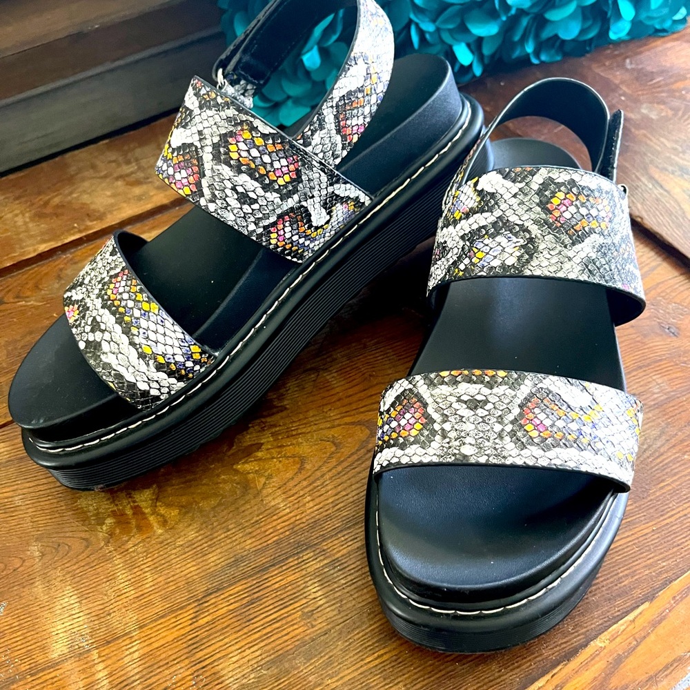 Snakeskin Platform Sandals